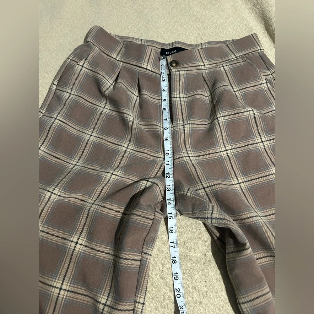 Torrid Plaid Wide-Leg Pants - Tan - Picture 5 of 8